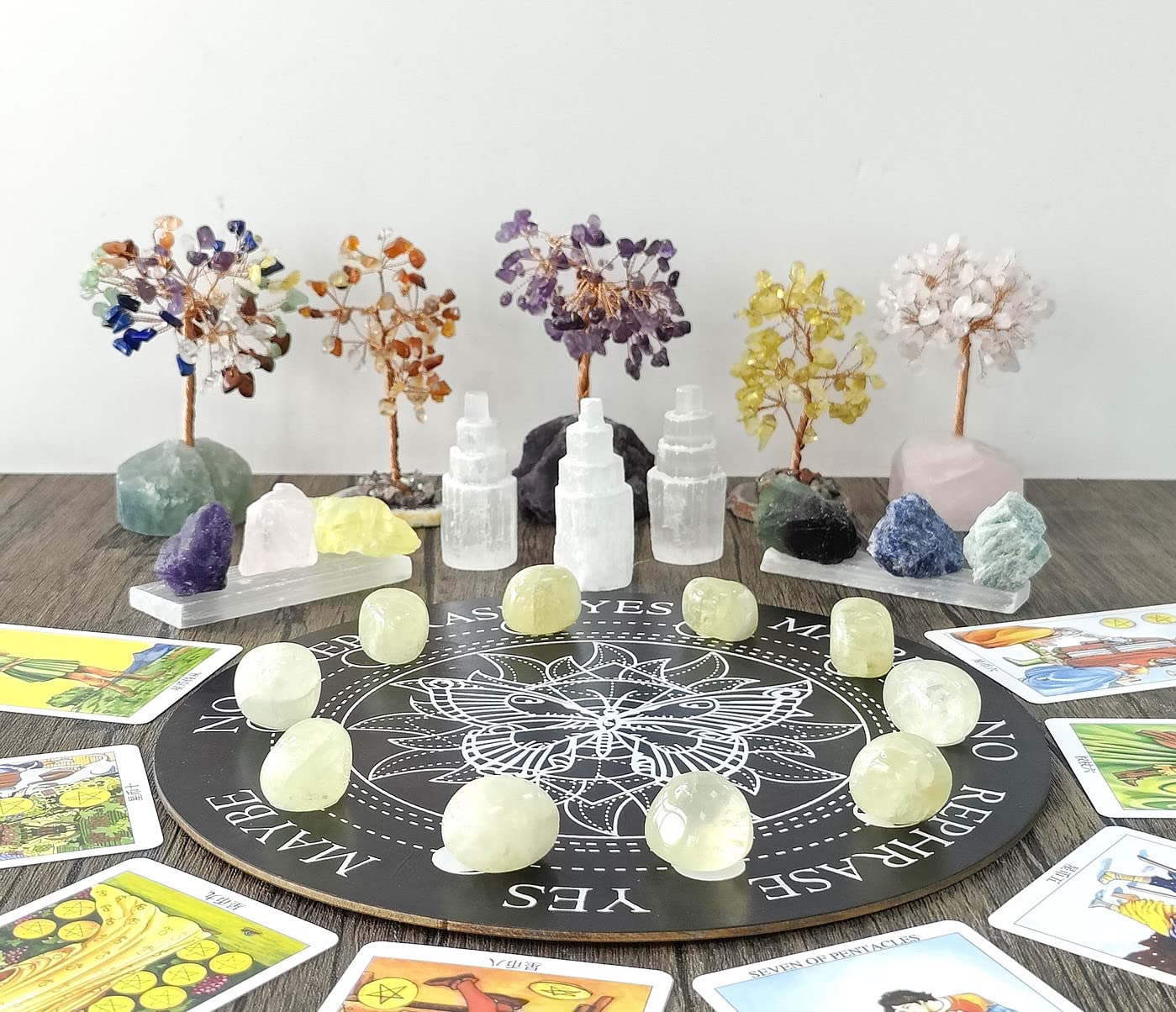 MAIBAOTA Citrine Crystals Bulk Tumbled Crystals Polished Stones Natural Gemstones Decorative Stones for Vase Reiki Witch Quartz Crstal Stones