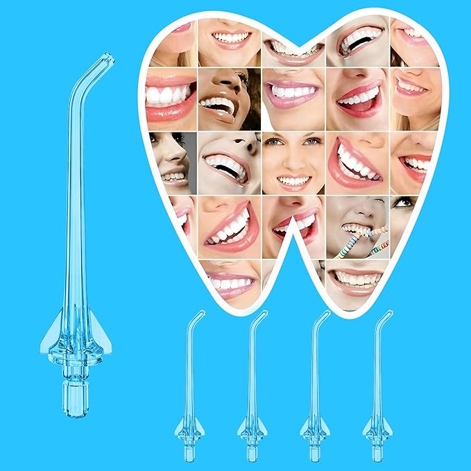 Replacement Heads for COSLUS Water Dental Flosser, Water Flosser Replacement Tips Only Compatible COSLUS C20 (F5020E), E40 (WFP14), C31 (F5023), C50, and C51 Water Flosser（Blue）