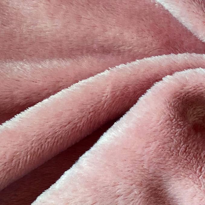 SOCHOW Flannel Fleece Blanket Luxury Twin XL Size, All Season Lightweight Super Soft Cozy Blanket for Bed or Couch, Dusty Pink, 66x90 inches