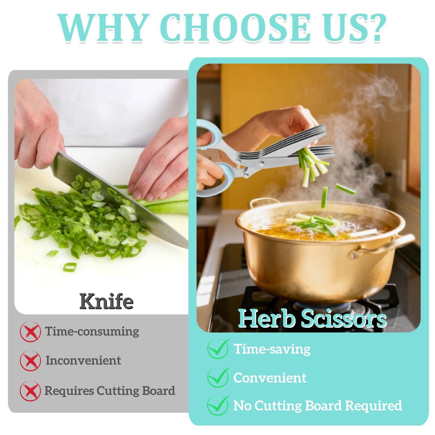 Lainballow Garlic Press & Herb Scissors Set, 6 Pcs Kitchen Gadgets With Garlic Mincer & Kitchen Scissors for Herbs, Professional 5-Blade Kitchen Shears Garlic Press Tool Silicone Garlic Peeler & Brush