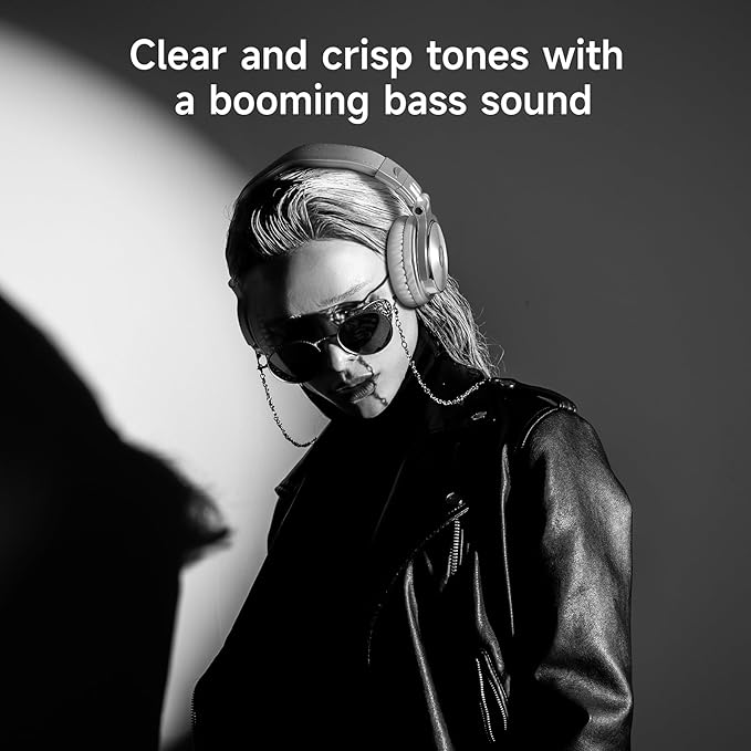 OneOdio Wired Over Ear Headphones Studio Monitor & Mixing DJ Stereo Headsets with 50mm Neodymium Drivers and 1/4 to 3.5mm Jack for AMP Computer Recording Podcast Keyboard Guitar Laptop - Silver