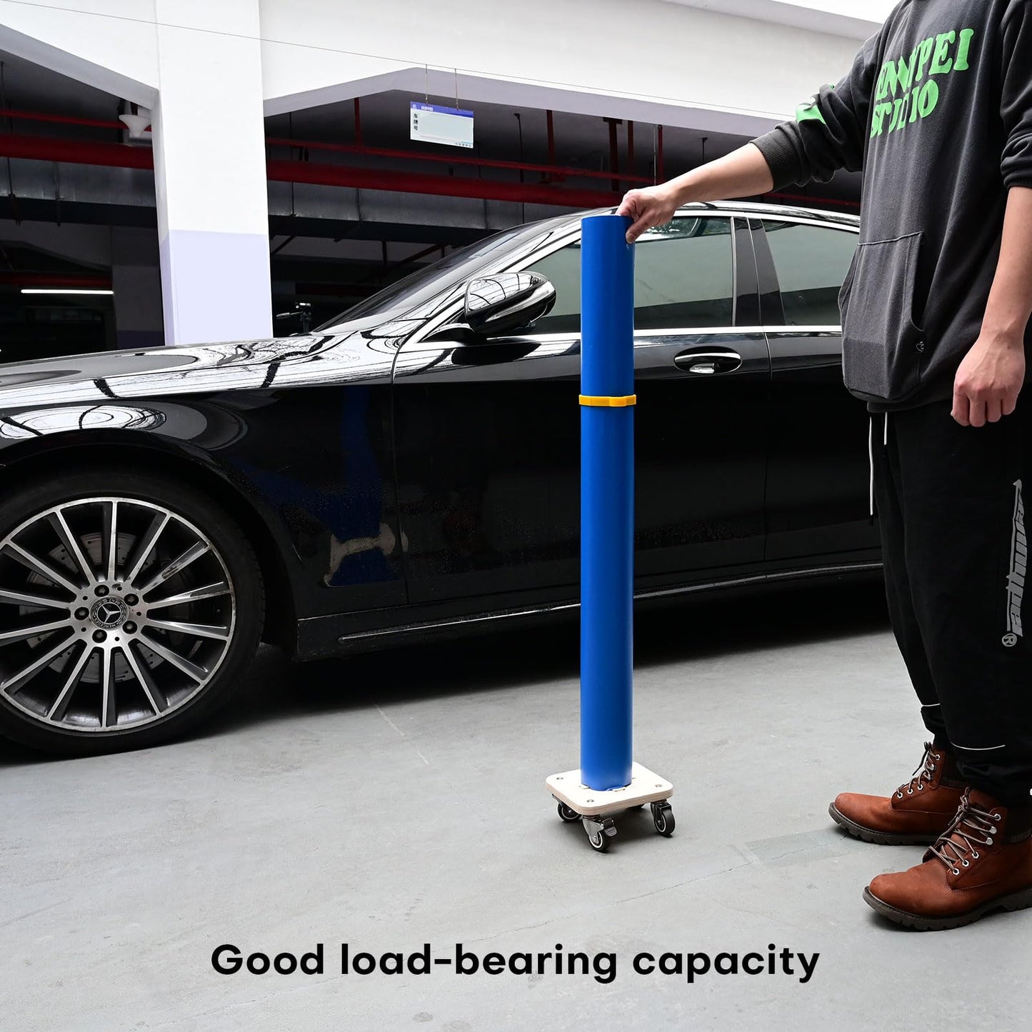 NEWISHTOOL Portable Vinyl Roll Rack Stand Storage Mobile Cart with Lockable Caster Wheels, Vinyl Rack Tool for Holds Car Wrap Material Rolls Media, Decal, Film, Transfer Paper Tape Roll Holder