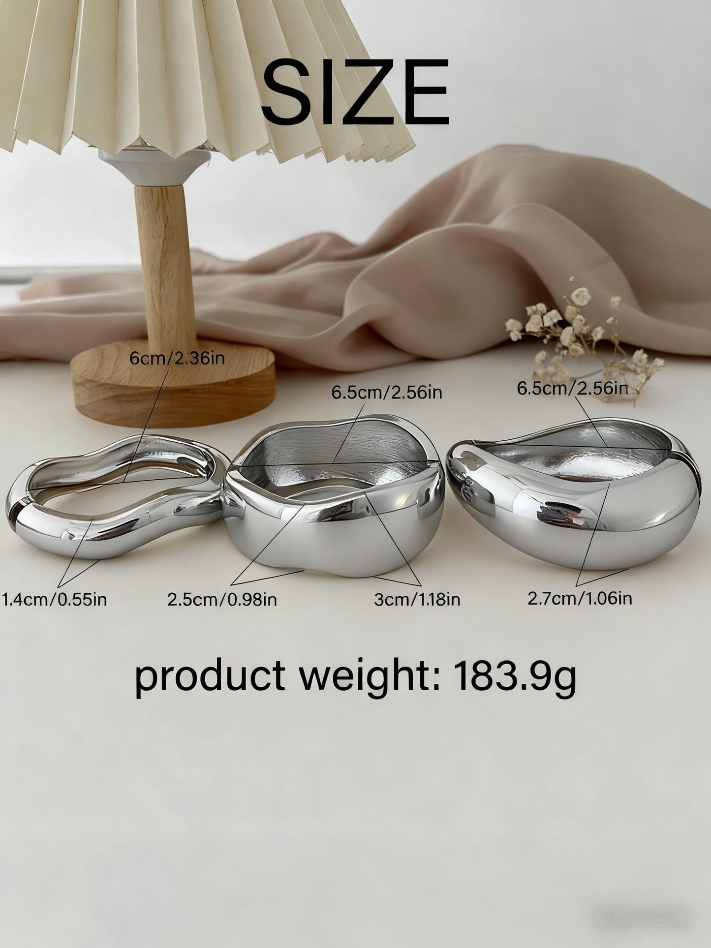 Chunky Silver Bangle Bracelets for Women, 14k Silver Plated Dainty Cuff Stackable Bangles Set, Trendy Bracelet Stack Fashion Jewelry Gifts (05-Silver)