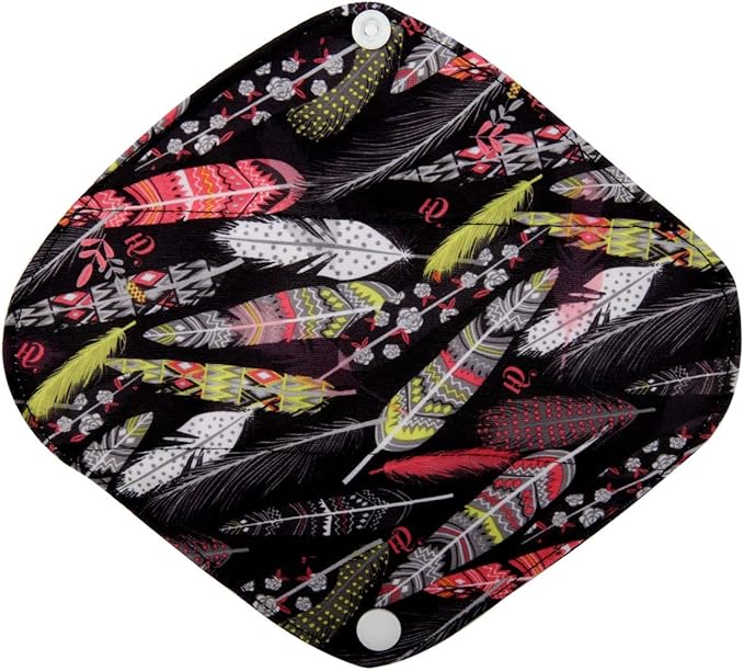5 Small Panty Liners 1 Wet Bag Cloth Menstrual Pads Reusable Washable (Flamingo, S Panty Liners)