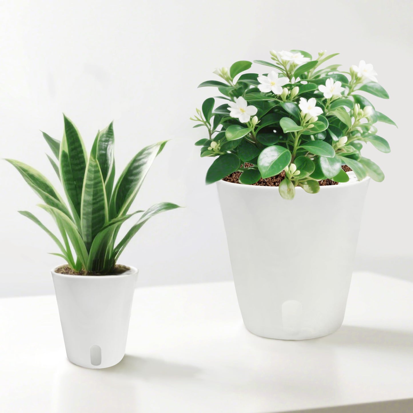 3" Self Watering Pots - 10 Sets Planter Pots for Indoor Plants With Water Level Indicator and Multiple Vents - for House Plants, Flowers, Herbs