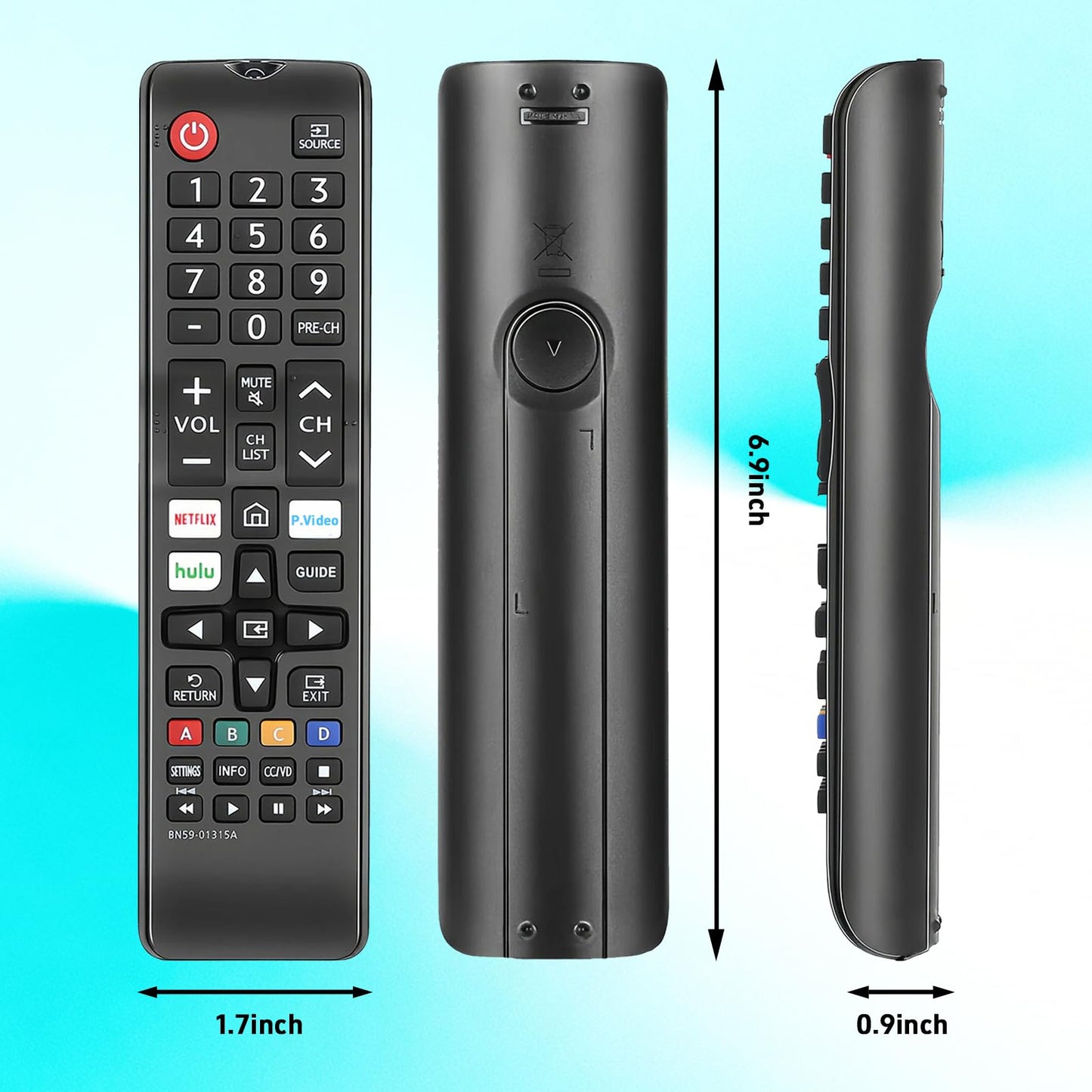 Pack of 3 Replacement for Samsung TV Remote, Universal for LED, LCD, HDTV, 3D, Series TV