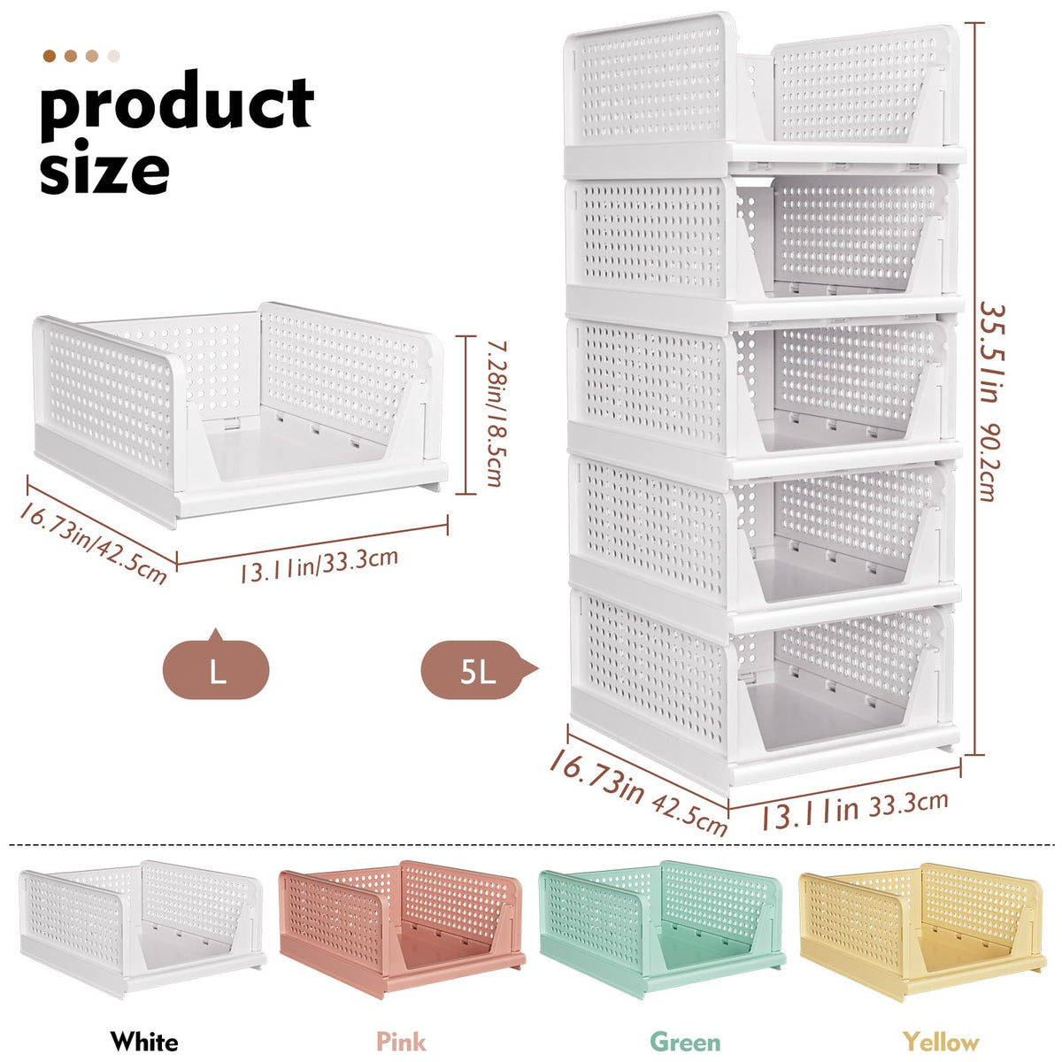 8 Pack Closet Organizers and Storage (8 Count)