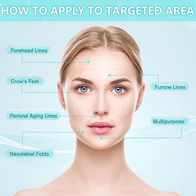 Face Tape for Wrinkles Overnight, 208Pcs Wrinkle Patches for Face Overnight, Anti Wrinkle Patches to Reduce Fine Wrinkles, Facial Smoothing Patches for Neck Frown Smile Lines