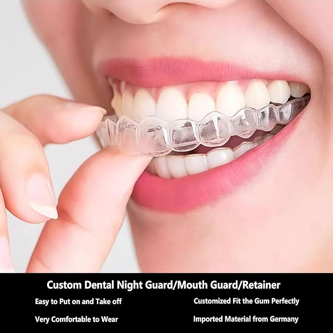 Custom Night Guard, Custom Dental Retainer Durable Mouth Teeth Guard Against Teeth Grinding/Clenching, One Pack