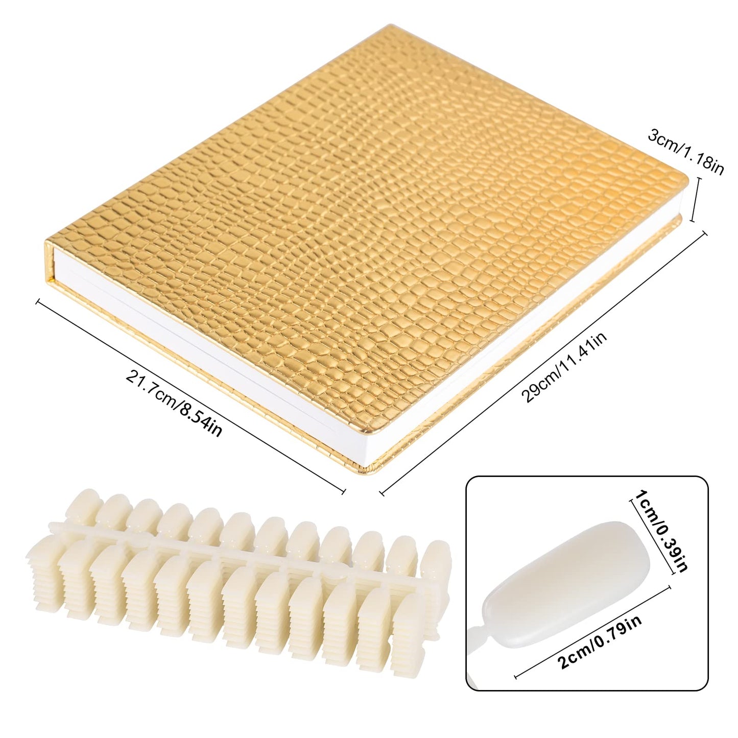 Acycoin2A Professional 216 Nail Colors Chart (Gold)