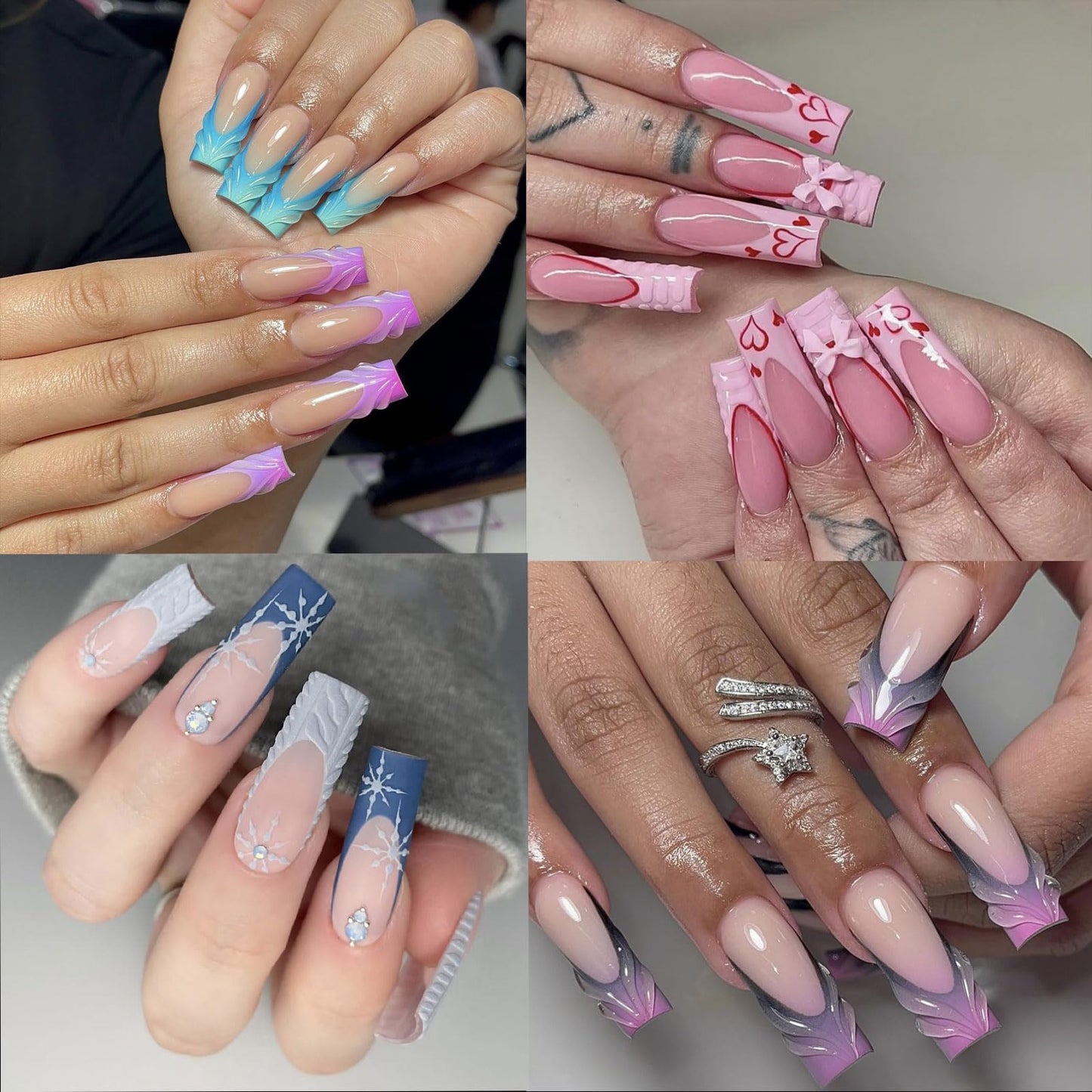SITELENABY No C Curve XL Nail Tips 500PCS,Tapered Square Flattened Half Cover False Nails for Nail Salons and DIY French ABS Nail Tips(XL no c square 500pcs)