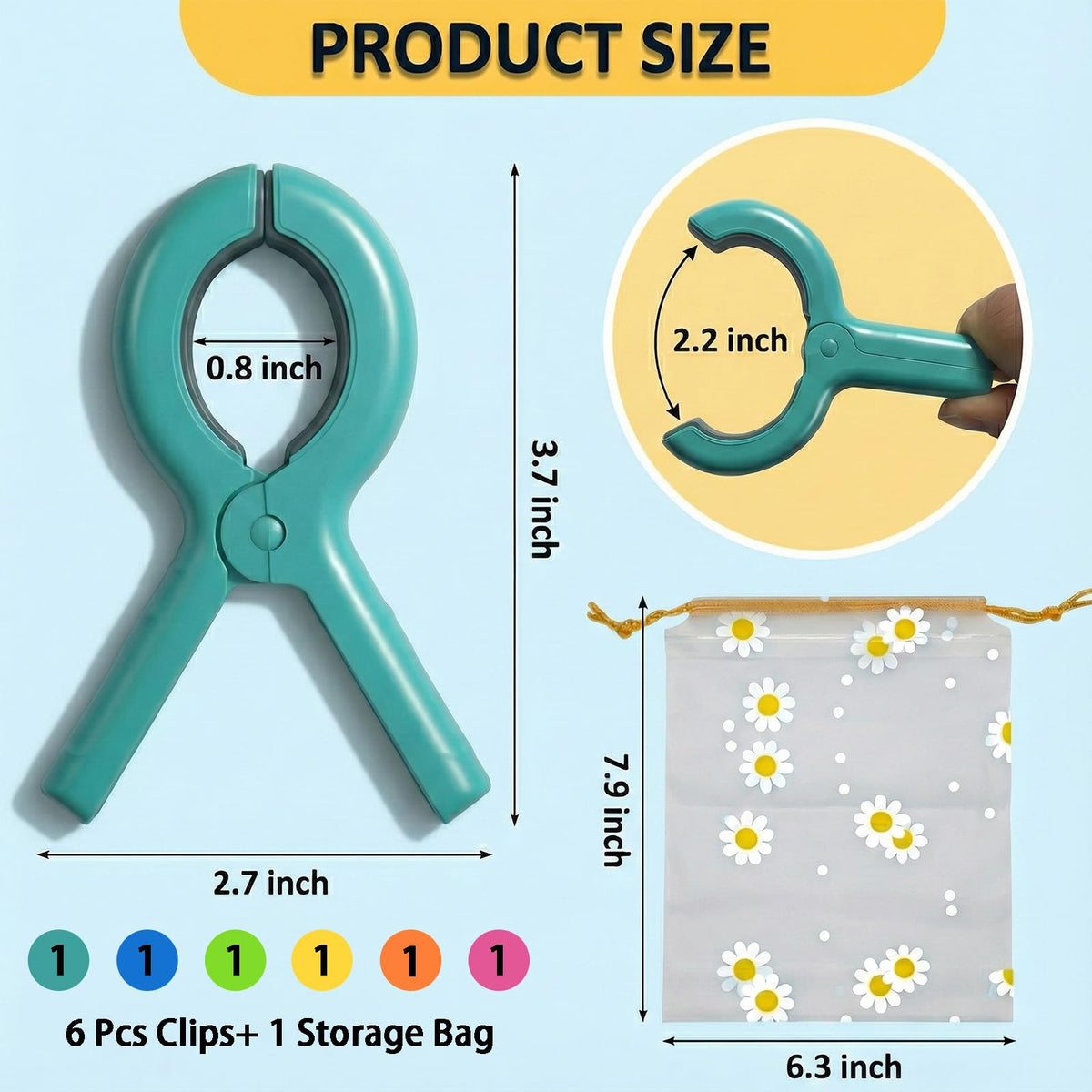 Large Beach Towel Clips for Beach Chairs