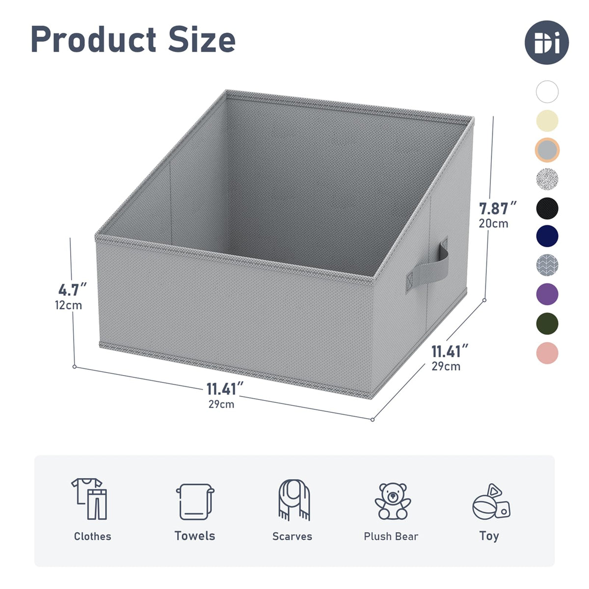 Closet Storage Bins 12 Pack (12 Count)