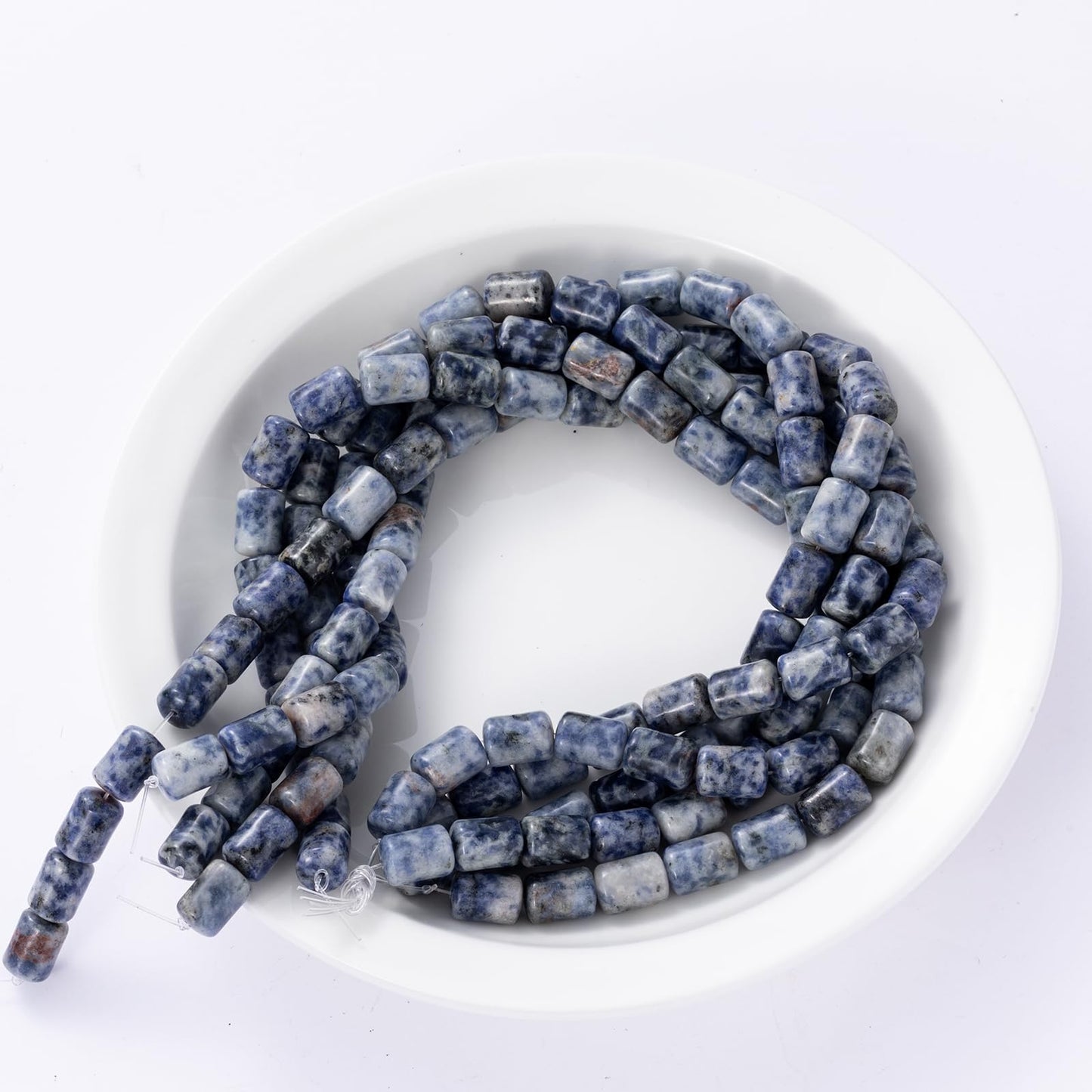 Natural Blue Sodalite Cylinder Tube Beads 10x14mm 38cm/str Loose Semi Gemstone Stone Beads for Making Bracelets Necklace