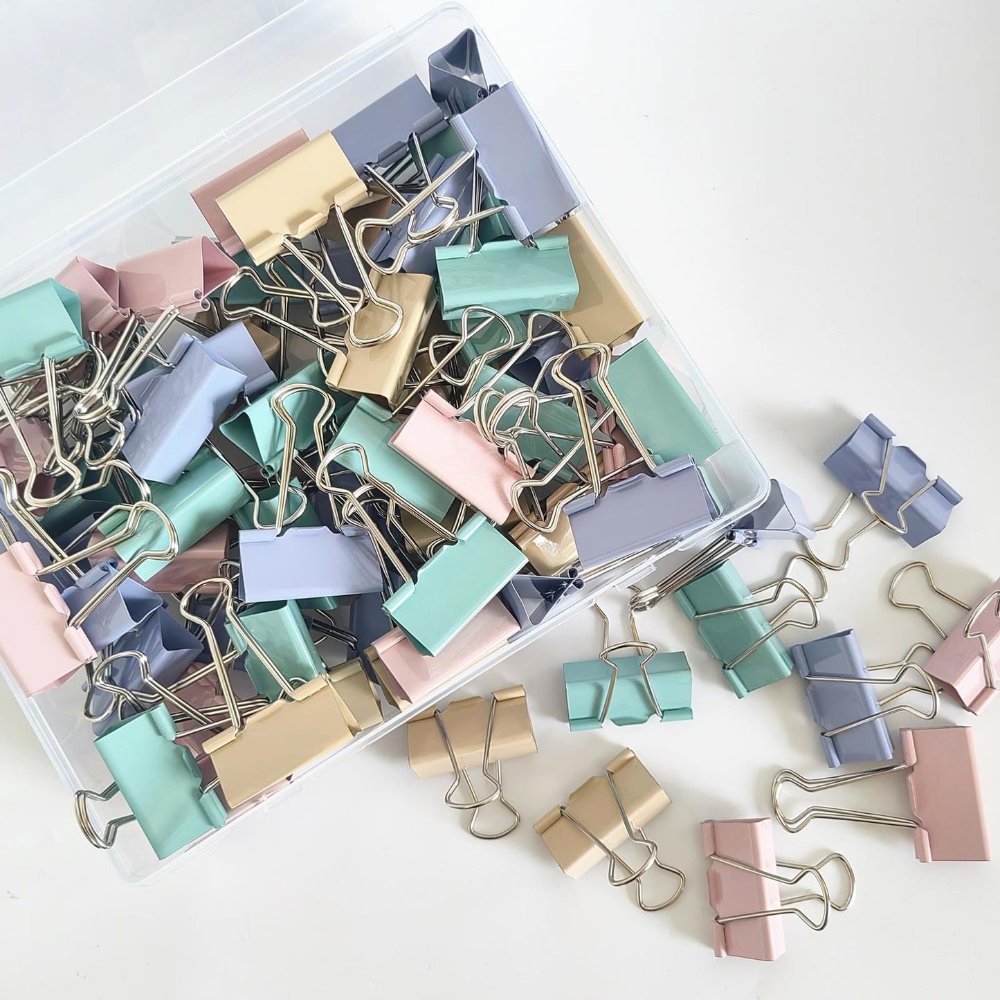 Colored Large Binder Clips (65 Pack) 41mm/1.6Inch Paper Clamps, Big Clips for Paper Office Supplies Binder Clips