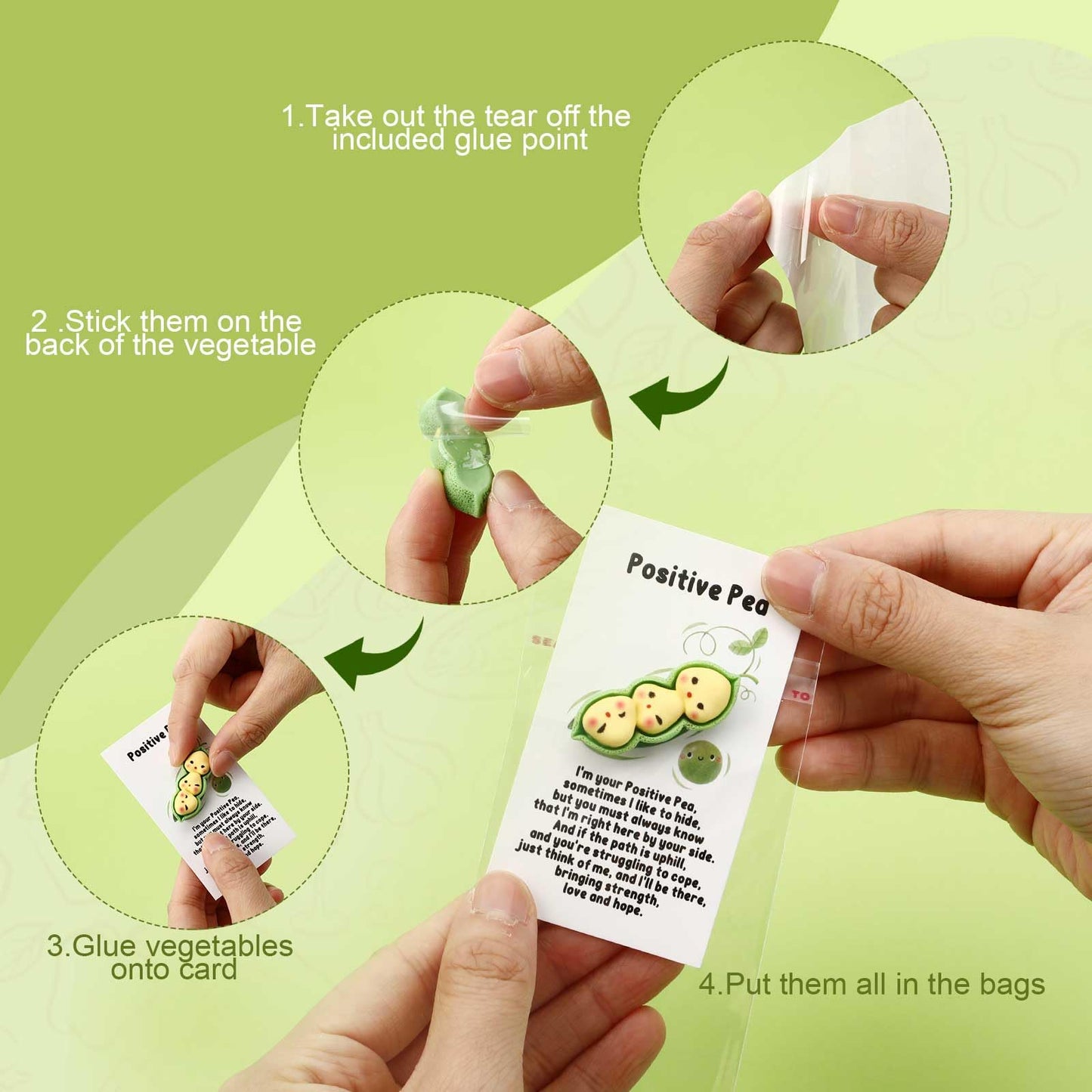 CroBlissful 100 Sets Administrative Professionals Week Gift Positive Inspirational Potatoes Pickle Resin Vegetables Employee Appreciation Gift for Assistant Secretary Graduation Teacher Nurse Team