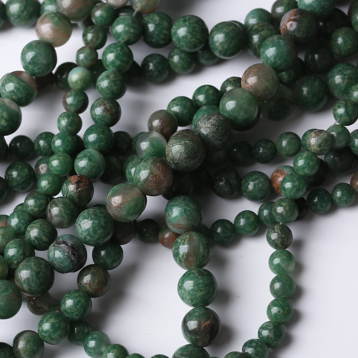 48PCS 8MM Rhyosite Stone Beads Energy Healing Beads for DIY Jewelry Bracelet Necklace Making for Jewelry Making15Inch