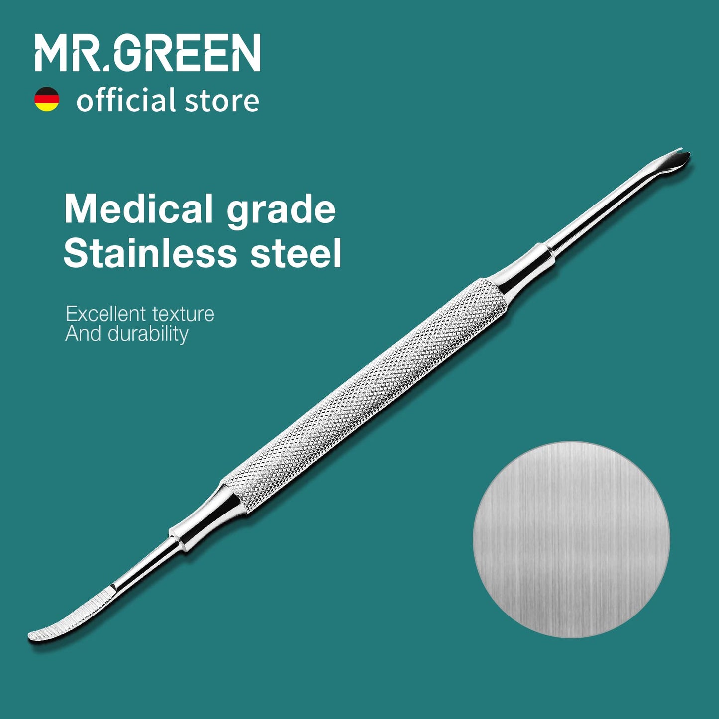 MR.GREEN Multi-Function Nail Care Tools Cuticle Pusher Nail Dirt Cleaner Double Headed Design Pry Up Nails Cuticle Trimmer (Mr-2158)