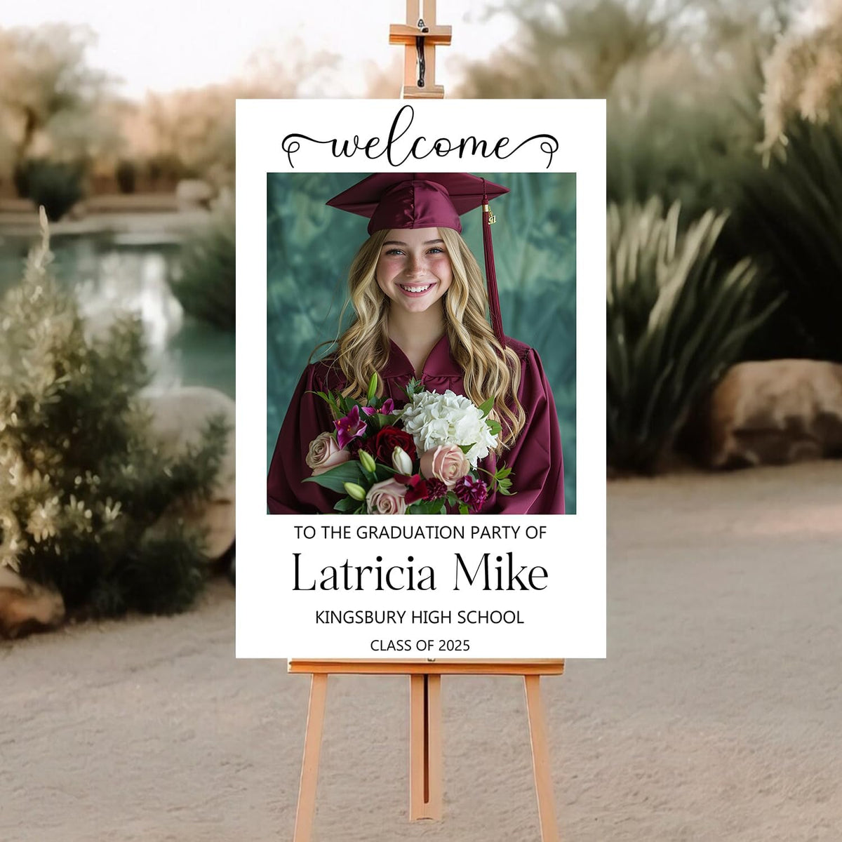 Custom Graduation Party Welcome Sign, Class of 2025 Yard Signs, Senior, High School, College Graduation Welcome Sign 2025, Graduation Party Decorations