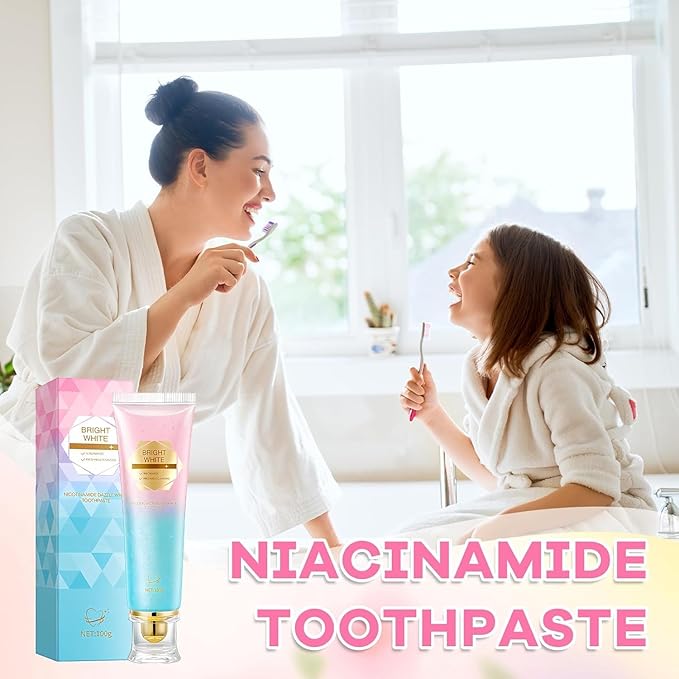 2PC Niacinamide Whitening Toothpaste, Niacinamide Intensive Whiten-ing Toothpaste, Triple Whitening Niacinamides Intensive Toothpastes, Gentle Mint, Fresh Breath, Remove Tooth Stains