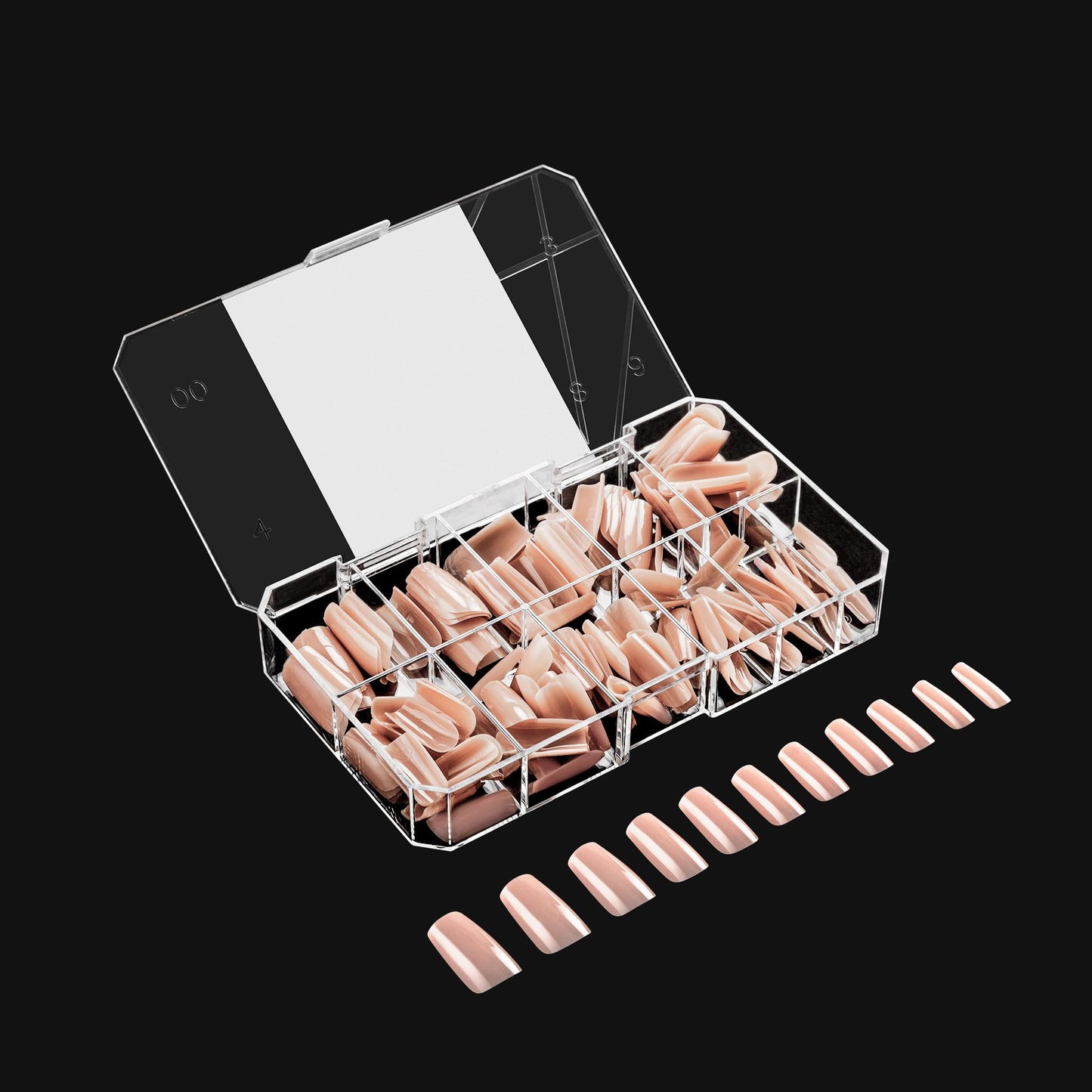 Apres Neutrals Gel-X Lila Box Of Nail Tips, 11 Sizes 00-9, Soft Gel Nail Tip Box, Nail Extensions (150pcs) (Natural Square Medium, 150pcs)