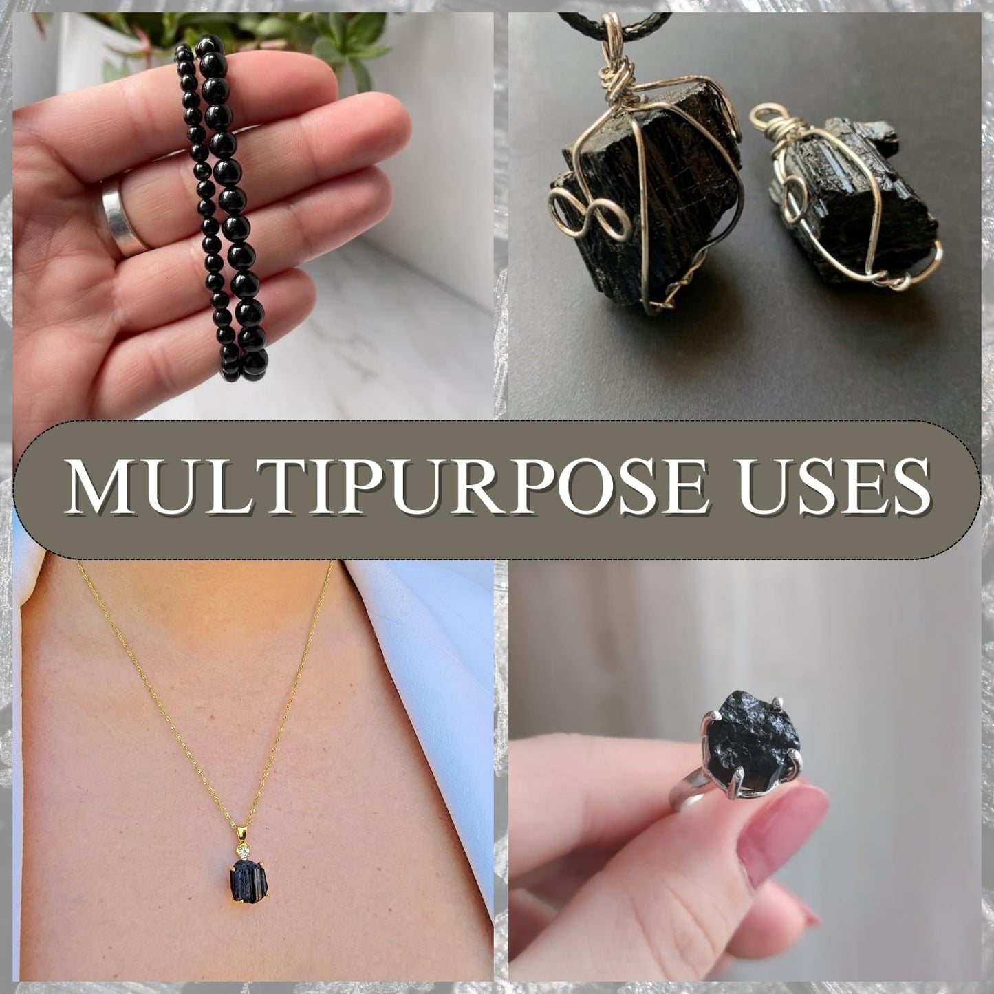 Crystals, Rocks, Crystals and Healing Stones, Witchcraft Supplies, Healing Crystals, Stones, Healing Stones, Rock Collection, Agate, Raw Stones (Black Tourmaline, 2 Pcs)