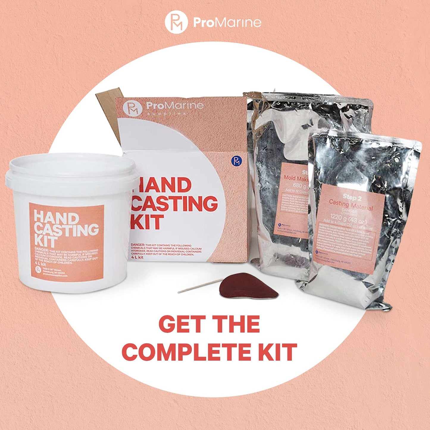 Promise Epoxy Hand Casting Kit, 4-Liter Kit - DIY Mold-Maker for Creating Hand Sculptures, Unique Arts and Crafts Gift, for Couples, Weddings, Anniversaries, and Family Keepsakes