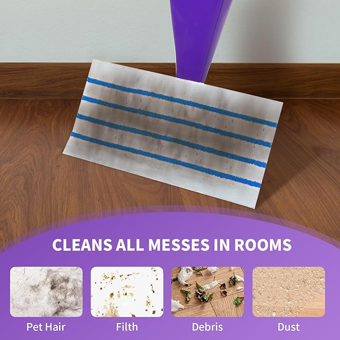 50 PCS Mopping Pad Refill for Wet Jet Mop,Multi-Surface Semi-Disposable Mop Pad Compatible with Swiffer Wetjet & All 10-11'',Thickned and Absorbent Wet Pads Refill