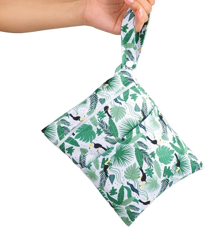 PHOGARY Reusable Menstrual Pads, Bamboo Cloth Pads for Heavy Flow with Wet Bag, 3 Sizes Sanitary Pads Set with Wings for Women, Washable Overnight Cloth Panty Liners Period Pads
