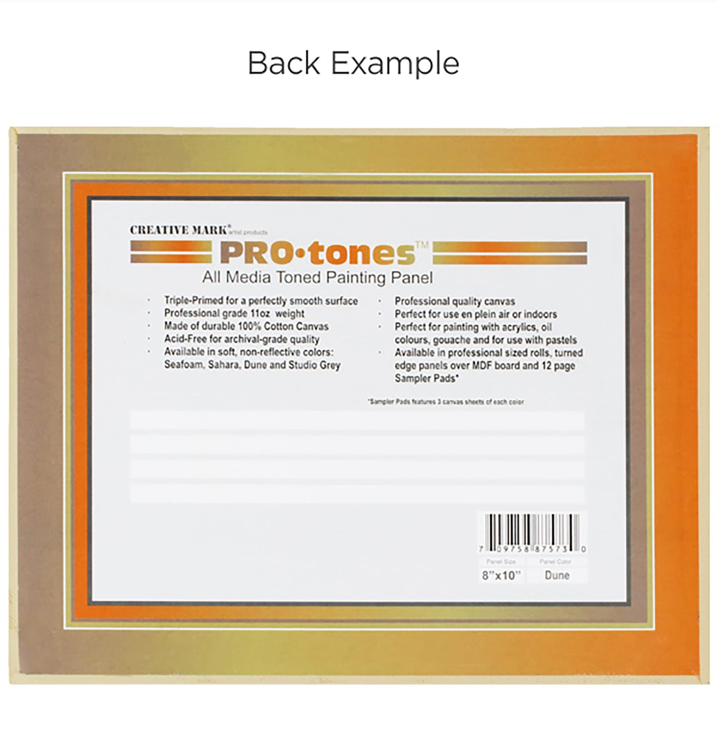 Paramount Pro-Tones All-Media Toned Canvas Panels 3-Pack - Triple-Primed 100% Cotton Canvas, Non-Reflective Colors - Grey 9x12
