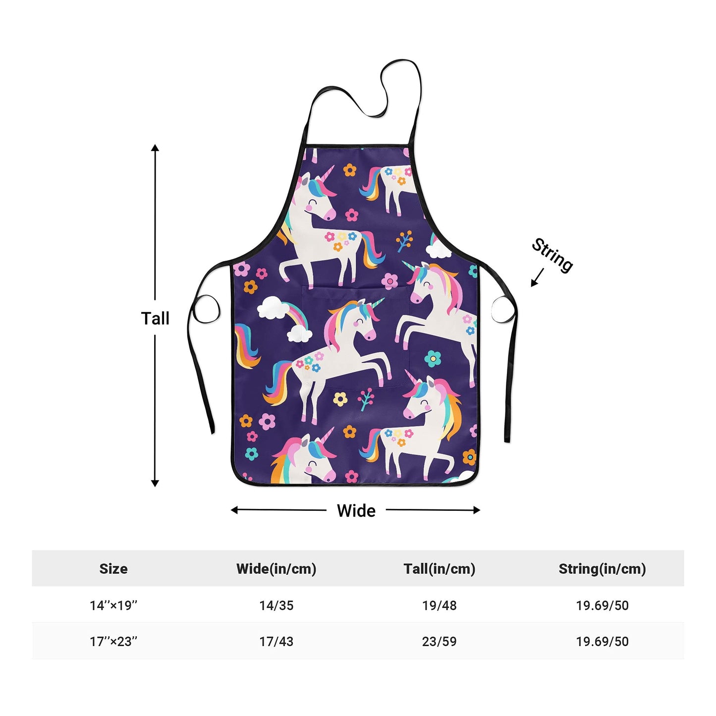 Popologa Cute Kids Aprons for Cooking Painting Baking, Waterproof Toddler Aprons with Pockets, Art Smock for Boys Girls