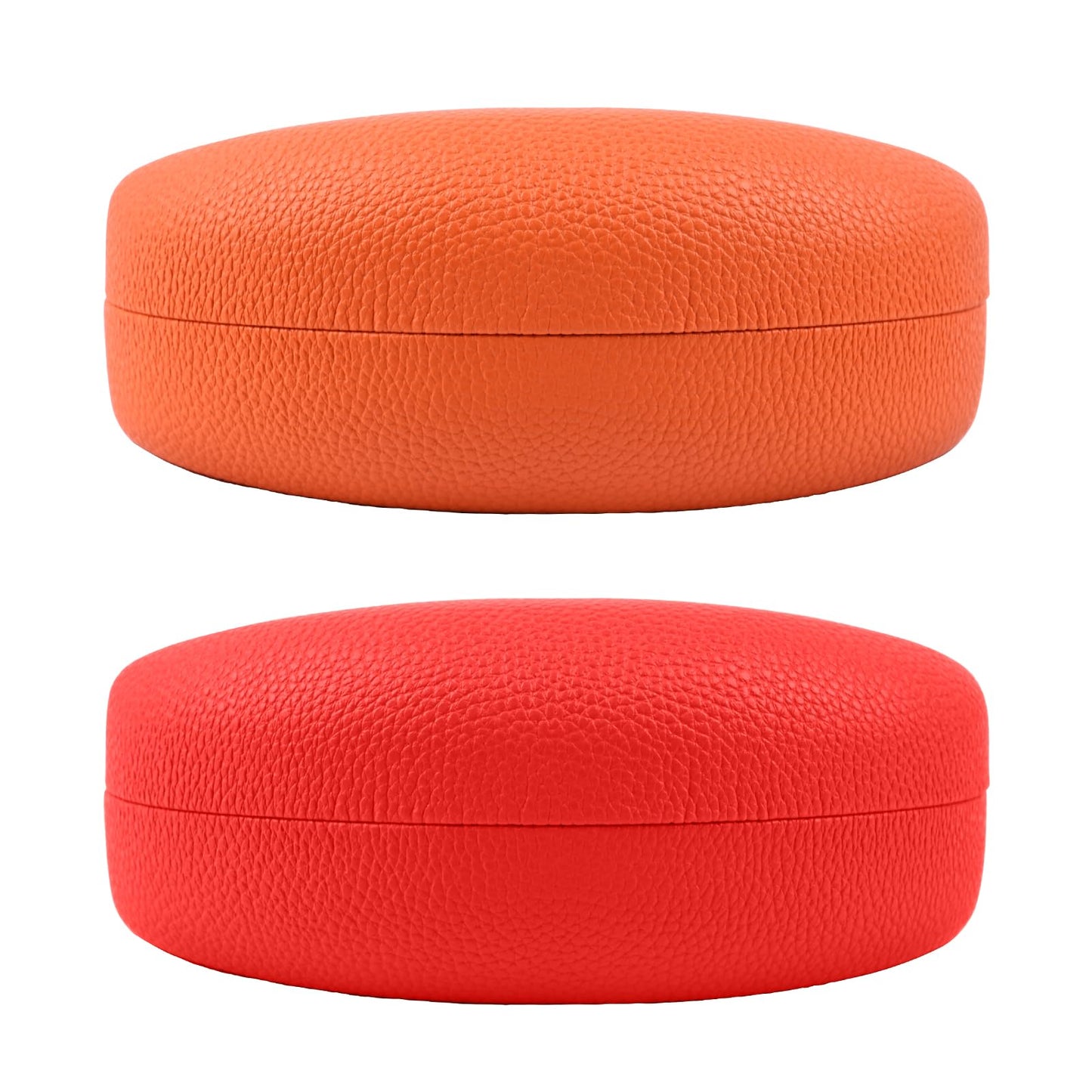CHZZMS 2 PACK Large Hard Shell Sunglasses Case, Protective Case For Sunglasses and Eyeglasses (orange+red)