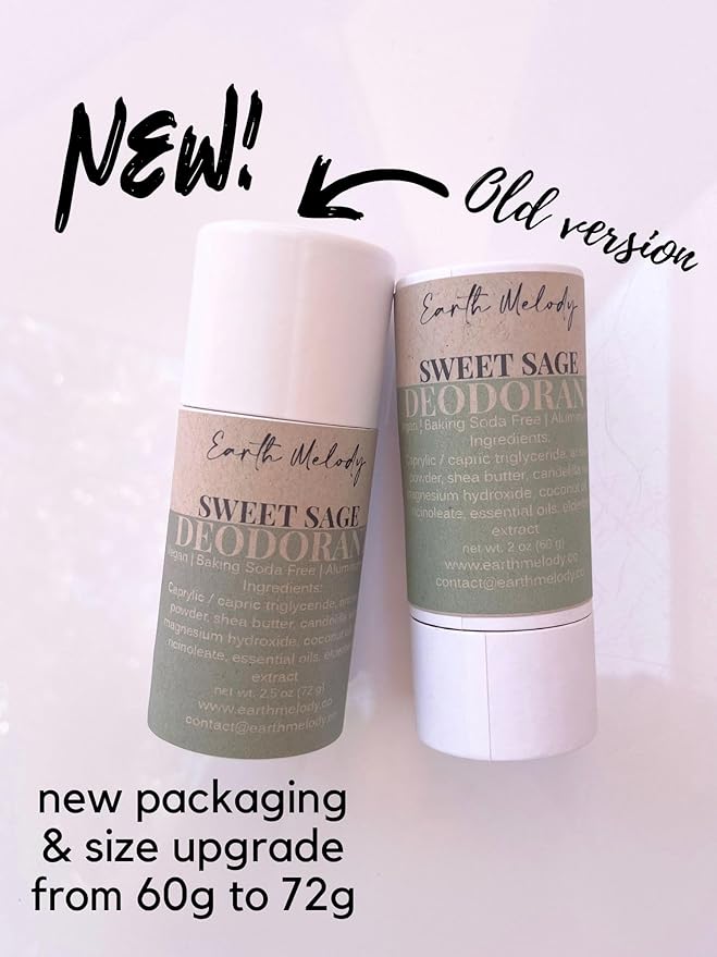 Earth Melody Natural deodorant | Cruelty Free & sensitive friendly | Sustainable, Baking soda and Aluminum Free, Long Lasting Odor Control Eucalyptus Lemongrass-2.5 oz Essential oil