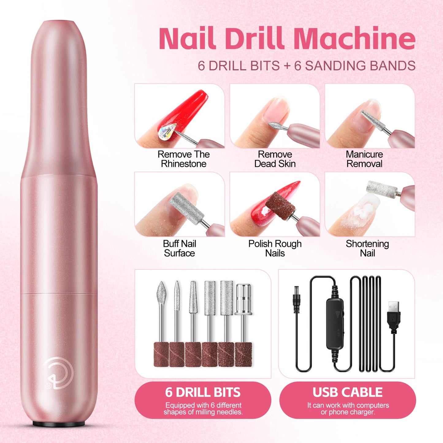 Peacecolor 65PCs Gel Nail Polish Kit with U V Light and Drill, 35 Colors Gel Nail Kit 5PCs Matte/Glossy/Glitter Top Base Coat Nail Rhinestones Manicure Tools Starter Kit Gifts for Women DIY