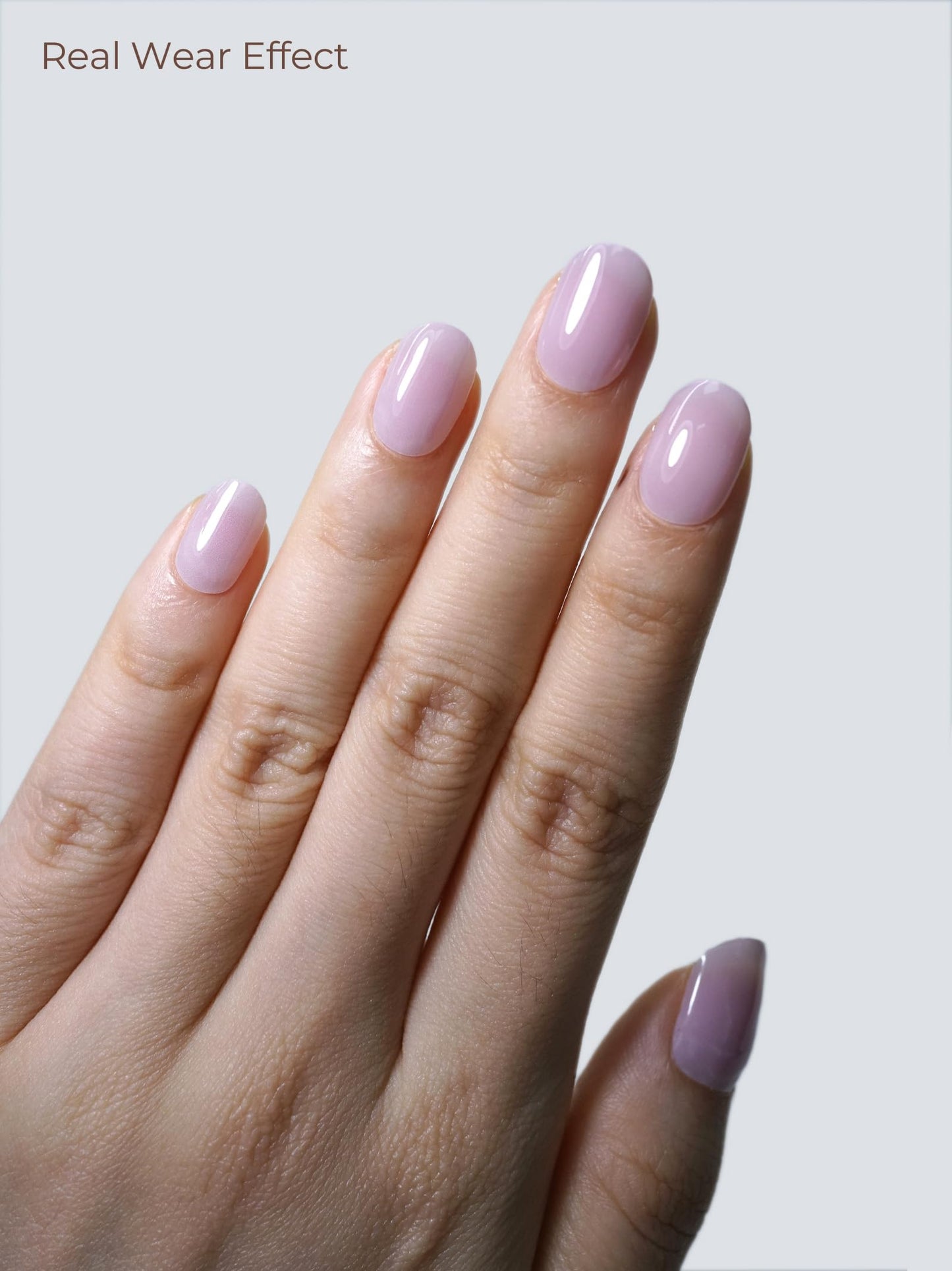 Beaolata Real Gel Nail Strips (No UV Light Needed) - 44Pcs Salon Quality Nail Stickers - Long Lasting Polish Wraps for Women, Easy Apply & Remove (Jelly Pink)