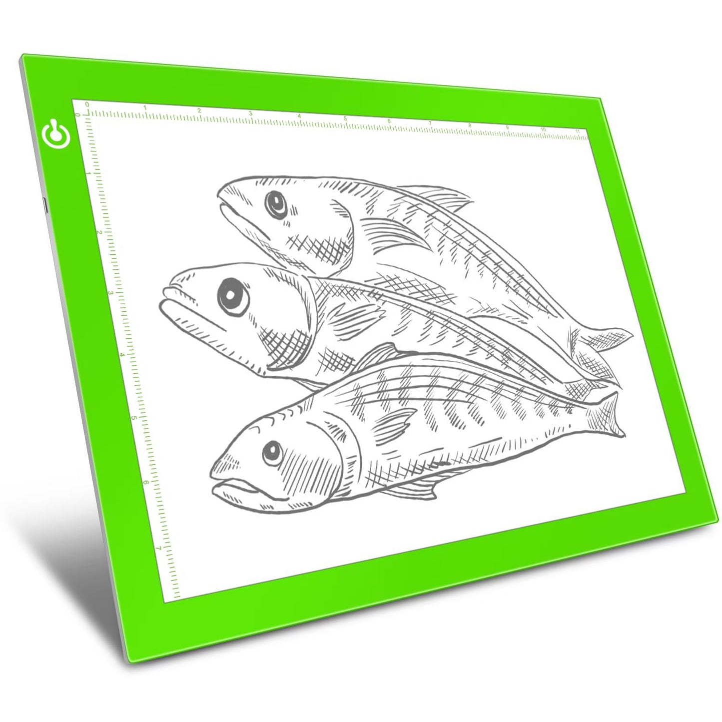 Green A4 Dimmable LED Artcraft Light Box Tracer Slim Light Pad Portable Tablet, USB Power Cable Copy Drawing Board Tracing Table for Artists Designing, Animation, Sketching, Stenciling X-ray Viewing