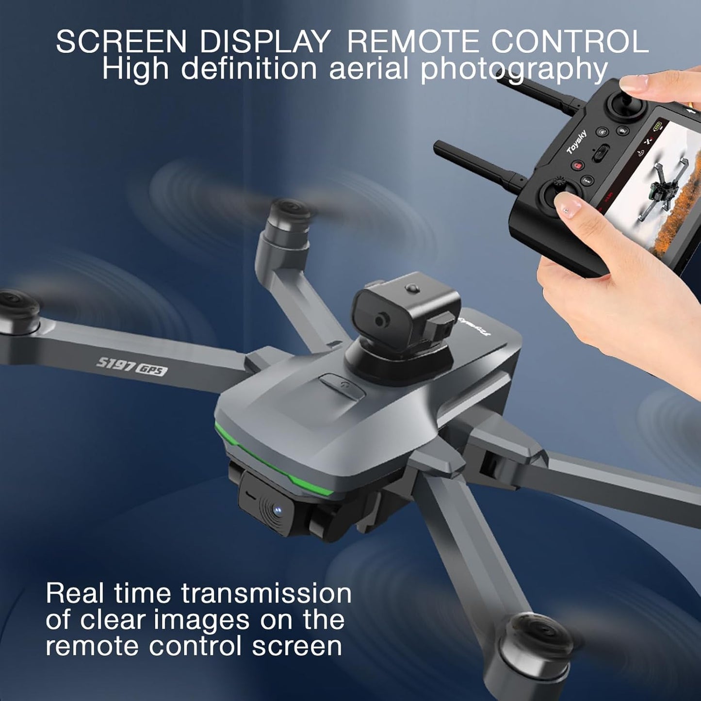 Drone with Camera 4k, HD Drones for Adults, Remote Controller with Screen,Foldable Portable Quadcopter, Obstacle Avoidance, Brushless Motor FPV