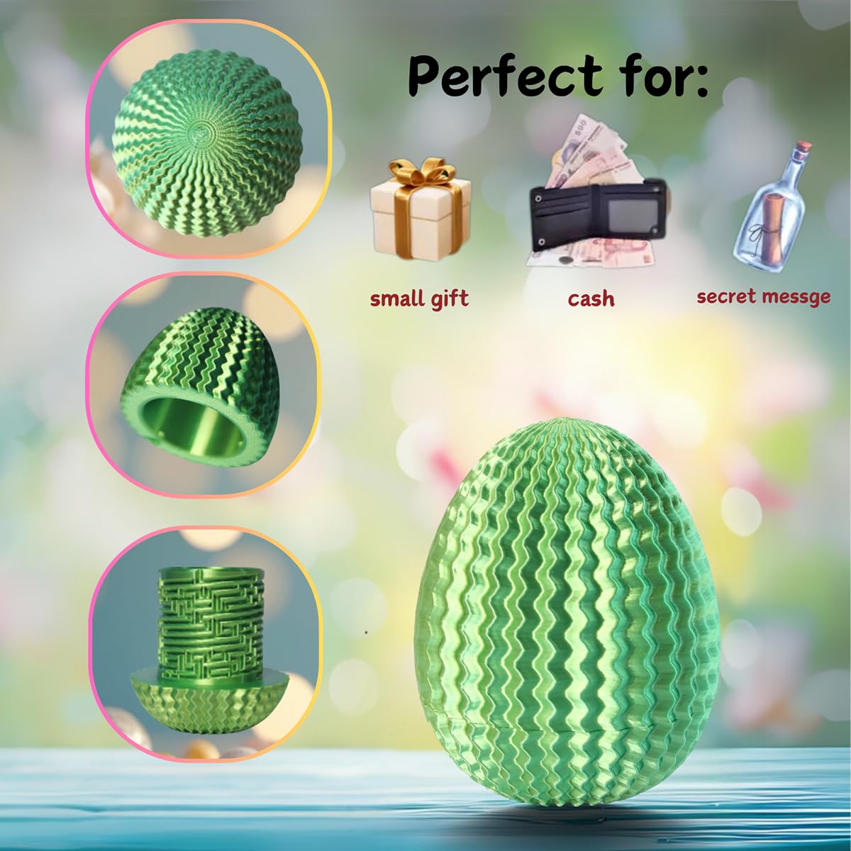 2026 Creative Gift Box: Easter Egg Mystery Puzzle with Hidden Compartment, Reusable Brain Teaser Game for Adults & Kids, Money Gift Ideas for Birthday Christmas Party Celebration