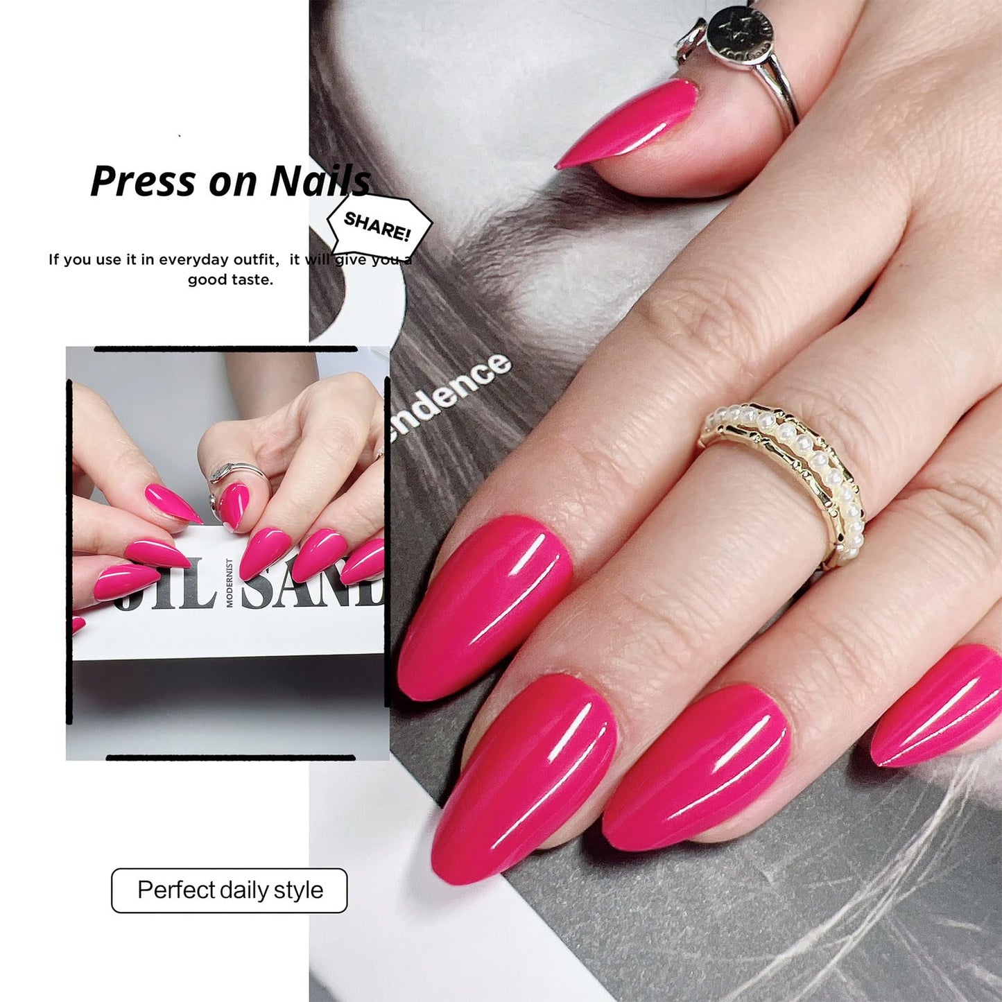 Red Press on Nails Solid Color Fake Nails Short Almond Acrylic Nails Glossy Artificial Nails Red Full Cover Glue on Nails Reusable Stick on Nails for Women and Girls 30 Pcs