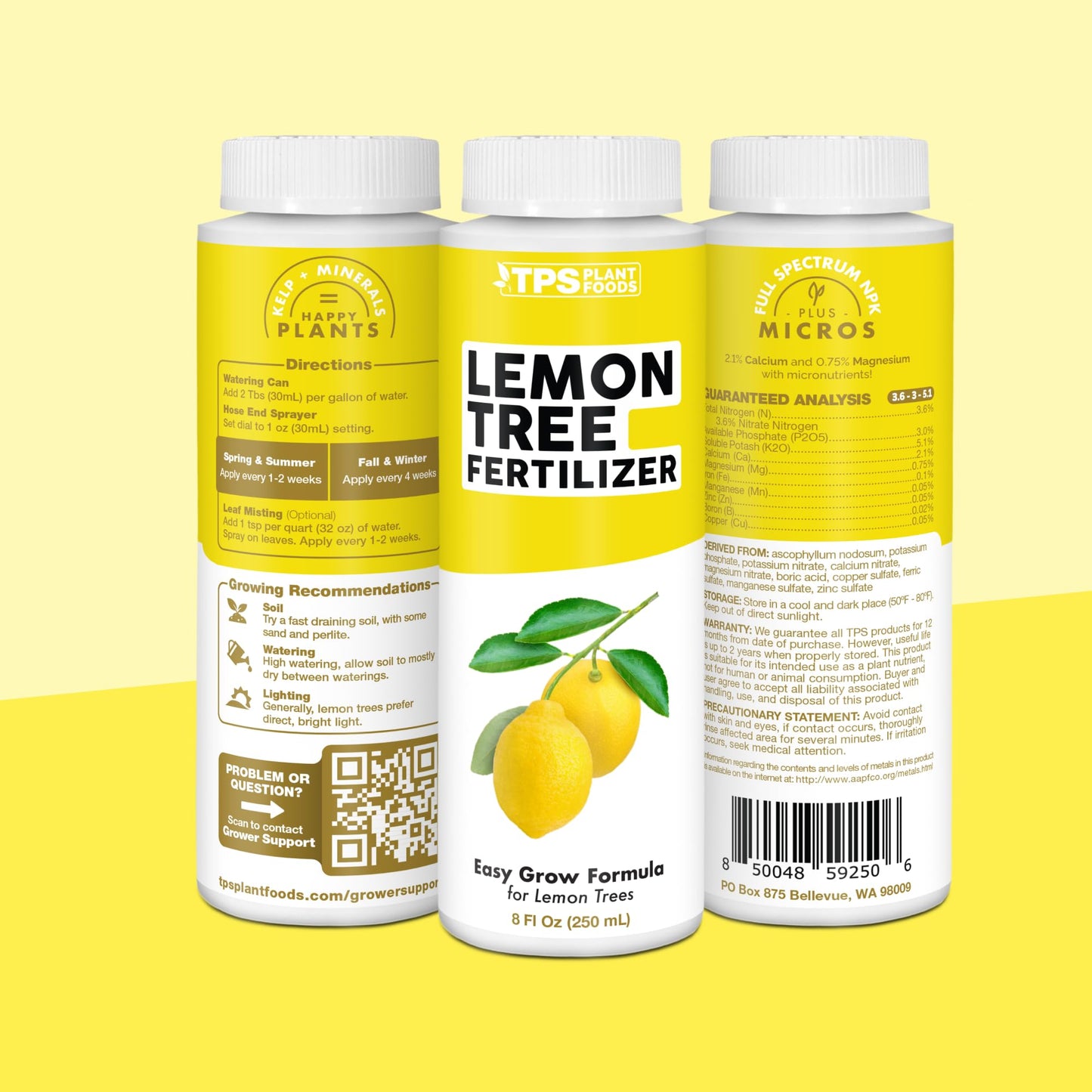 Lemon Tree Fertilizer – Liquid Plant Food for More Fruit, Better Flowering & Stronger Root Development, 8 oz