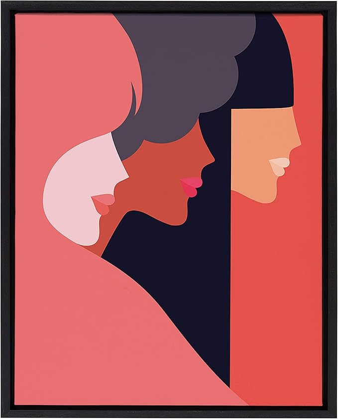 Kate and Laurel Sylvie We Can Framed Canvas Wall Art by Dominique Vari, 18x24 Black, Modern Inspirational Wall Decor