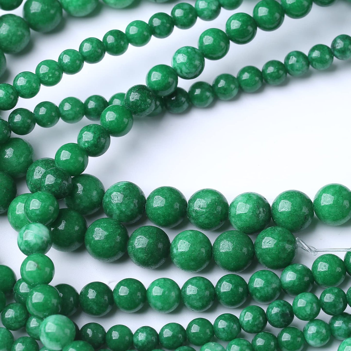 90PCS 4MM Dry Green Jasper Stone Beads Natural Gemstone Bead Crystal Healing Energy Jewelry Making DIY 15 inches
