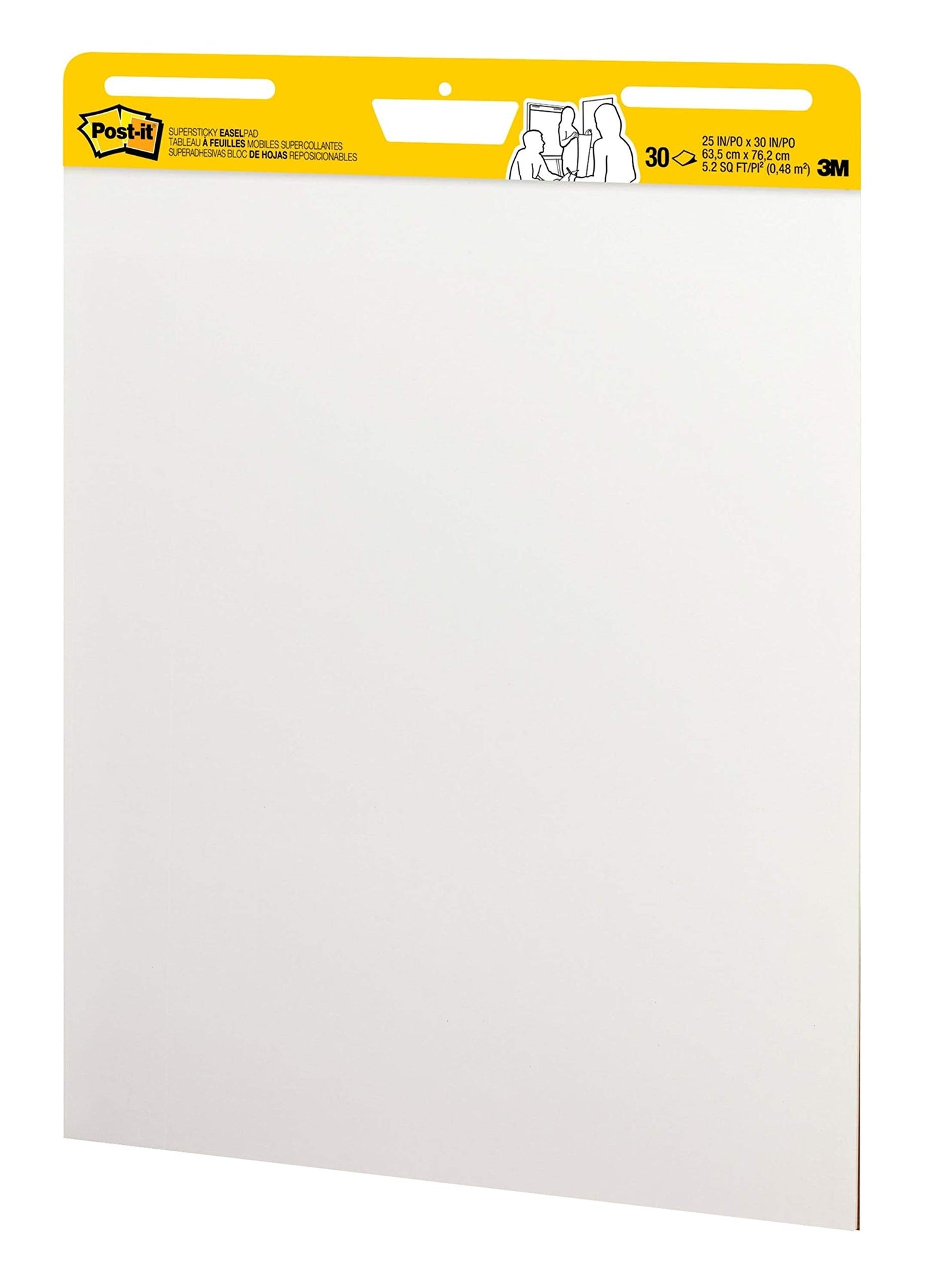Post-it Super Sticky Easel Pad, 25 x 30 Inches, 30 Sheets Per Pad, 4 Pads, Large, White, Premium Self Stick Flip Chart Paper, Anchor Chart, Office Supplies & School Supplies, Great for Teachers and Students