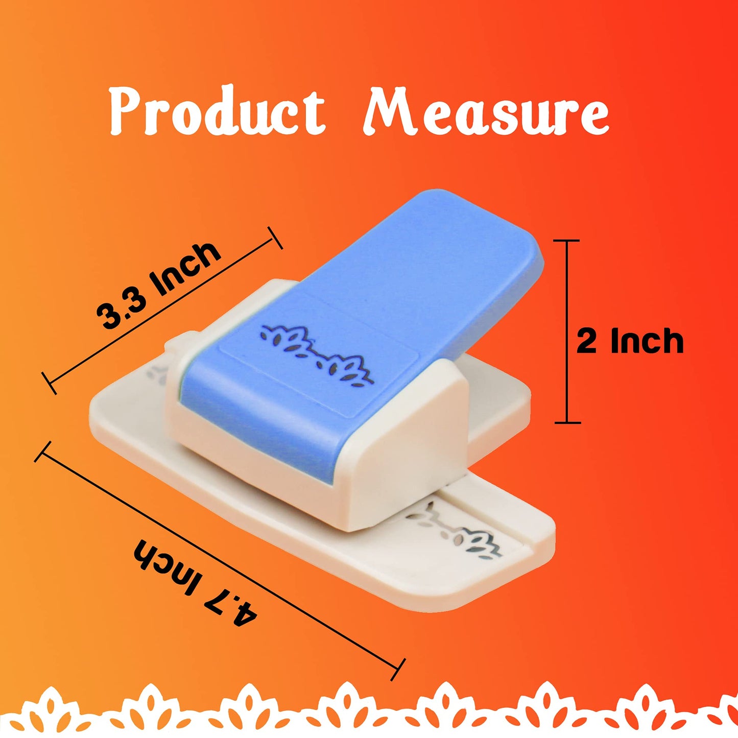 ECOHU Border Punch - Flower Design Embossing Punch for Scrapbooking, Wedding Cards, Decoration and DIY Arts