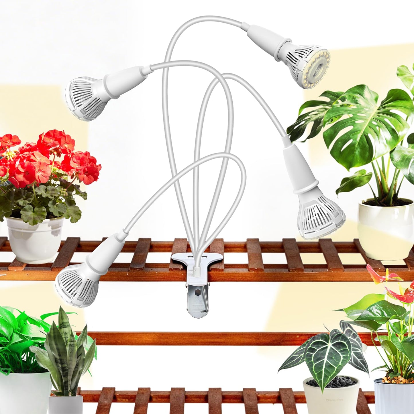 SGLEDs Grow Lights for Indoor Plants, LED 40 W Full Spectrum Bulb Replaceable Plant Light, 600 W Equivalent Clip on Grow Light with Optical Lens for Indoor Growing, Lifetime Free Bulb Replacement