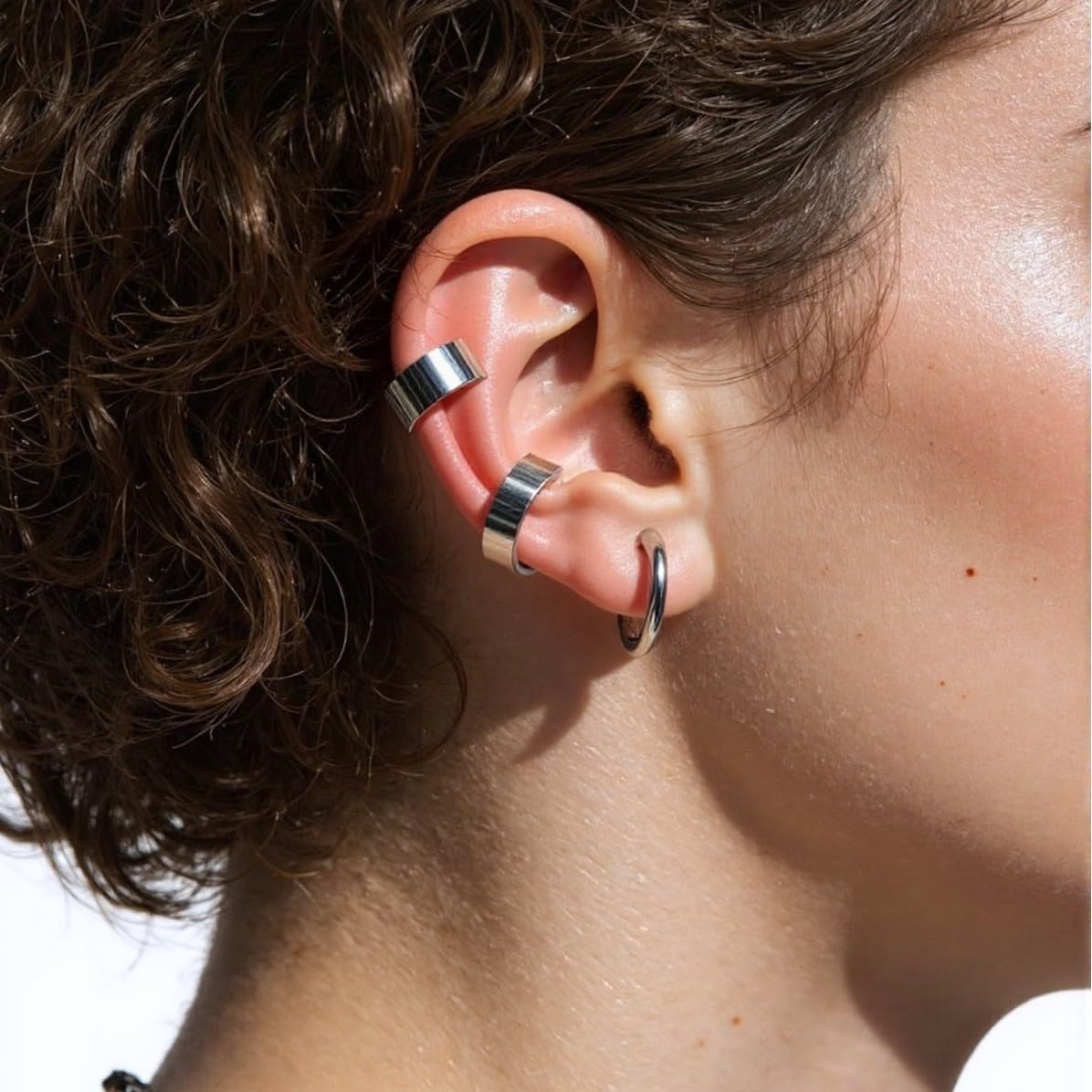Ear Cuff Earrings for Men Punk Non piercing ear clip Hoop Earring Helix Fake Earring Jewelry