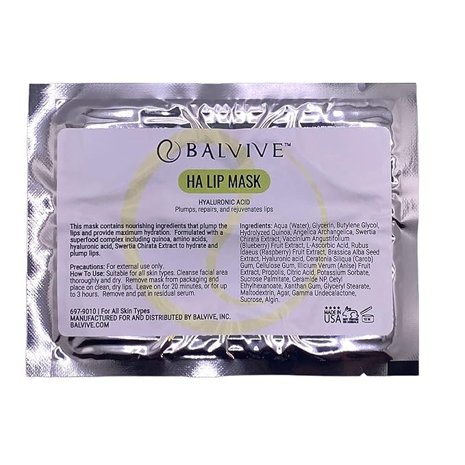 Collagen Lip Masks with Hyaluronic Acid, Quinoa & Swertia Chirata Extract - Moisturizing Hydrating Overnight Lip Patches for Soft, Smooth, Wrinkle Defense & Chapped Lips for Women, 5 Pieces