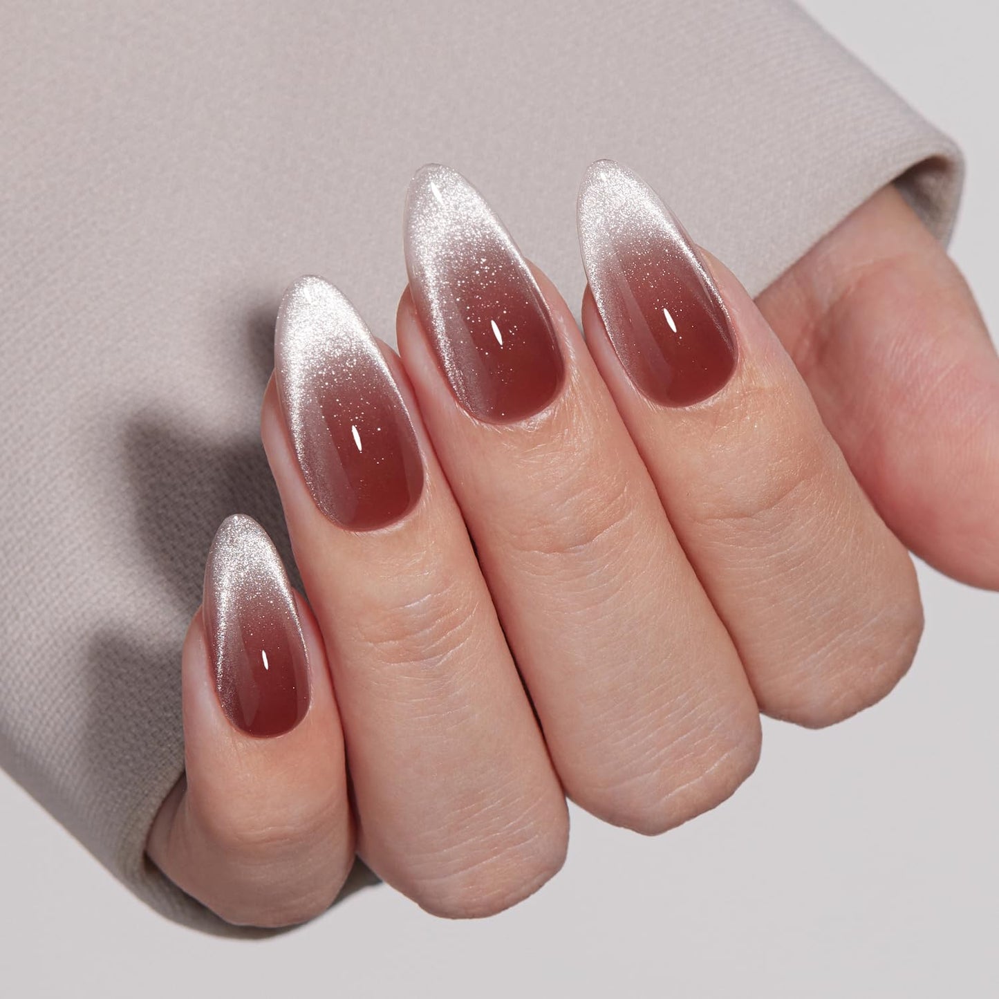 Vsalon Press on Nails - Halloween Nails Almond Medium Fake Nails for Party, Reusable Soft Gel Glue on Nails - 32PCS