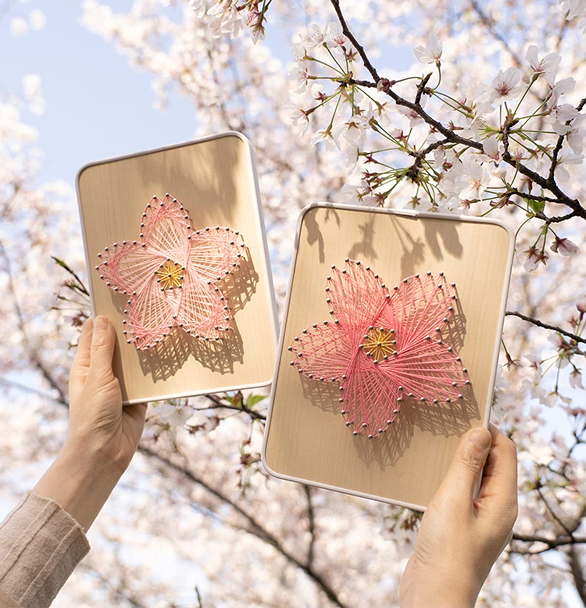 BAZIMA DIY String Art Kit for Beginner, DIY Cherry Blossoms Craft Kit,Unique Gift,Craft Kit for Holidays