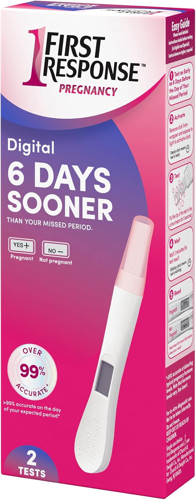 First Response Gold Digital Pregnancy Test, 4 Pack